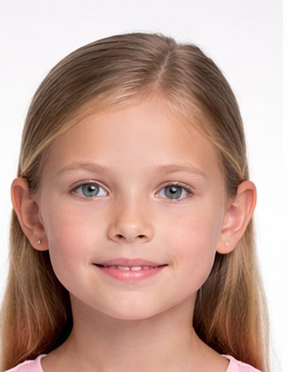 Biometrisches Kinderportrait Mädchen
